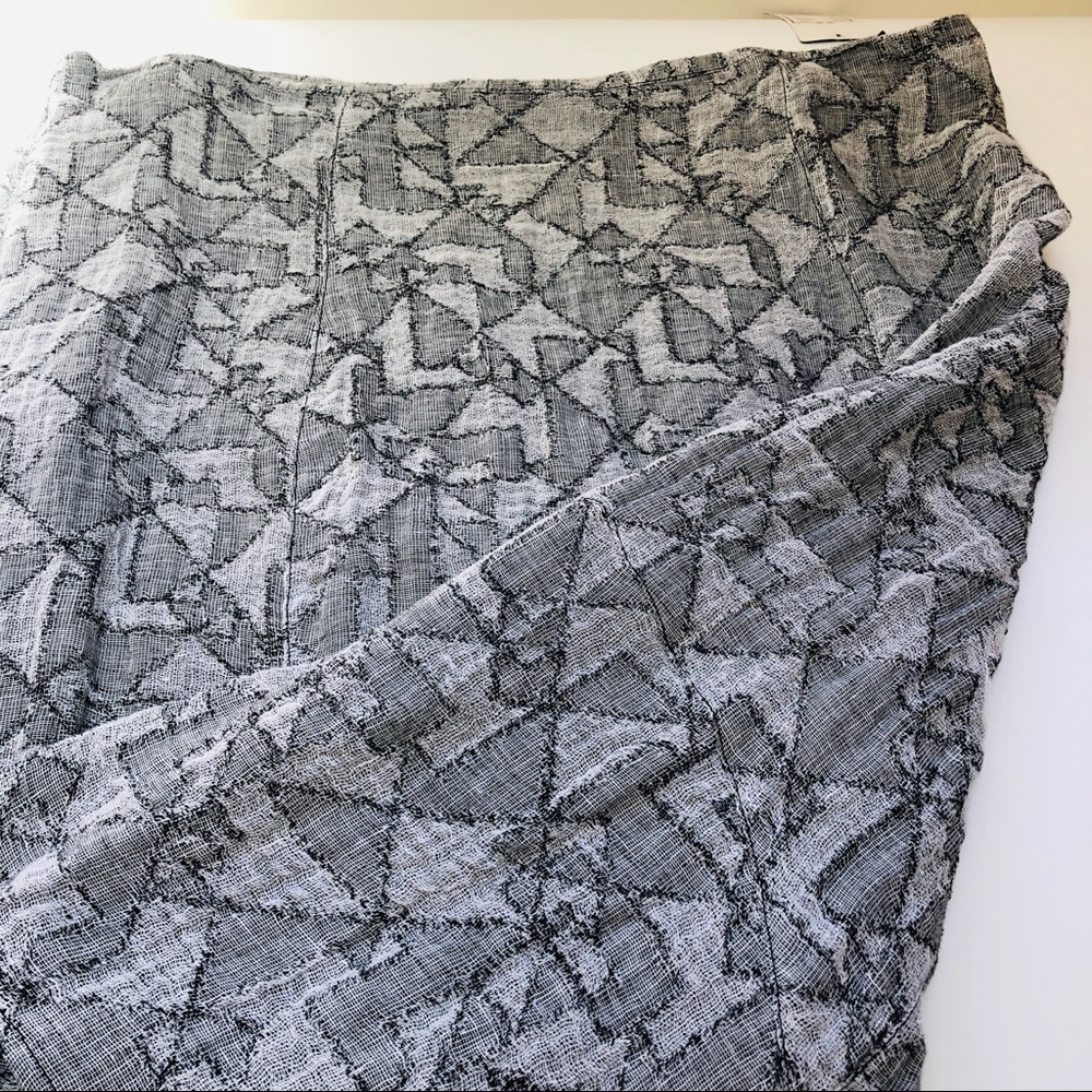 NWT O’Neilly Woven Patterned Linen Blend Skirt - Picture 8 of 8